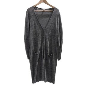 Eileen Fisher Organic Linen Duster Cardigan Sweater